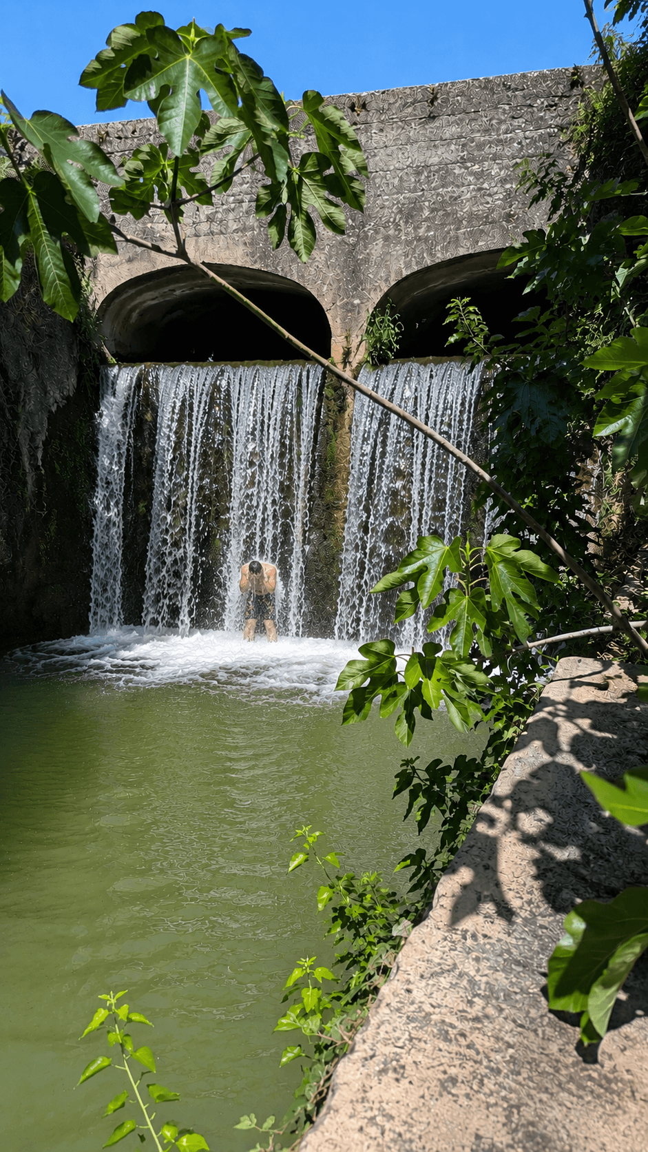 Cascade naturelle au cœur du domaine